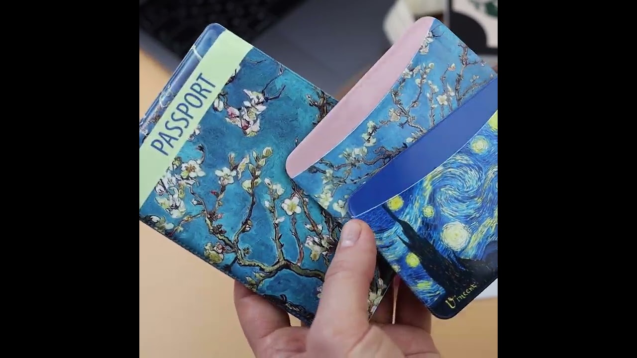 Набор (Обложка для паспорта 1шт + Кардхолдер 2шт) (Обложка для паспорта Винсент Ван Гог Цветущие ветки миндаля (ПВХ бокс)Чехол для карточек горизонт. Винсент Ван Гог Ветка миндаля Чехол для карточек горизонт. Винсент Ван Гог Звездная ночь) (упаковка) 3082552 — 3