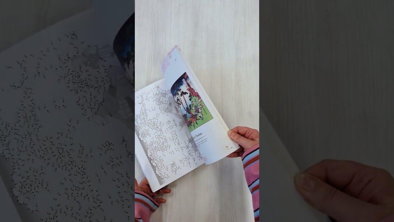 Книга Знаменитые японские гравюры. От точки к точке. Раскраска по мотивам величайших работ Кацусики Хокусая (Осаму Ватанабе) — 3