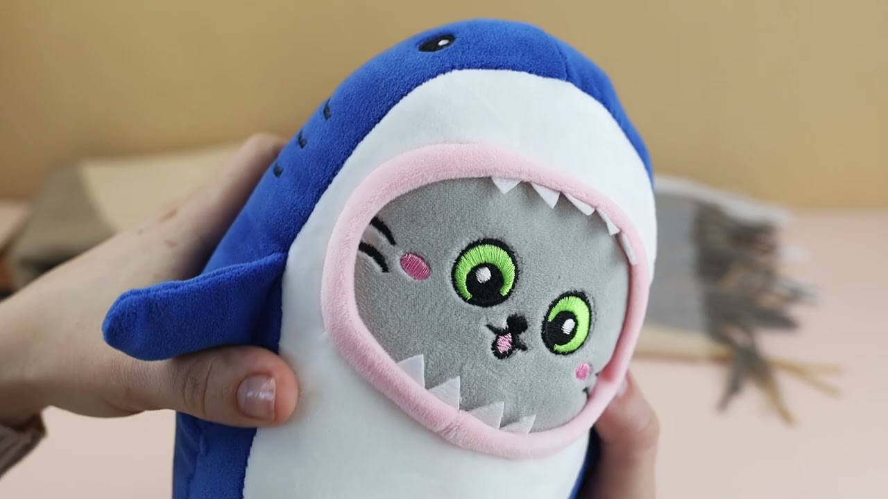 Мягкая игрушка Котик-акула, 30см синий 3093859 — 3