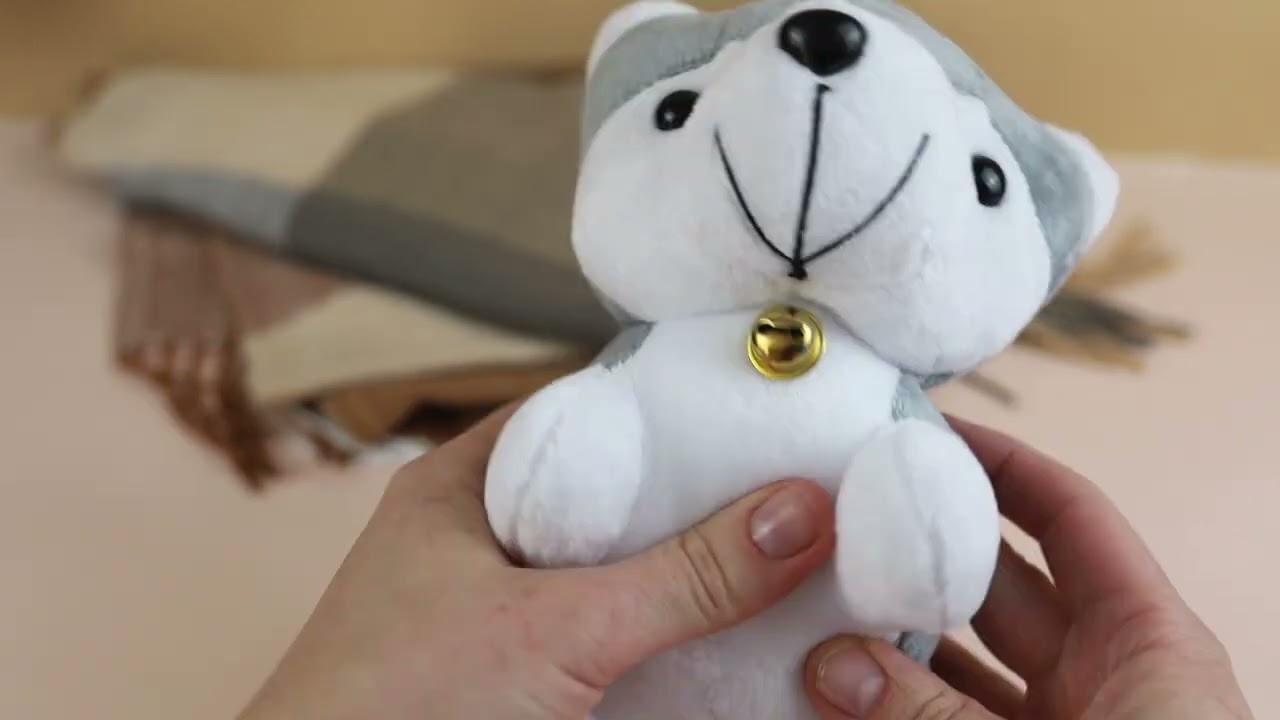 Мягкая игрушка Собака-хаски, серый 3093862 — 3