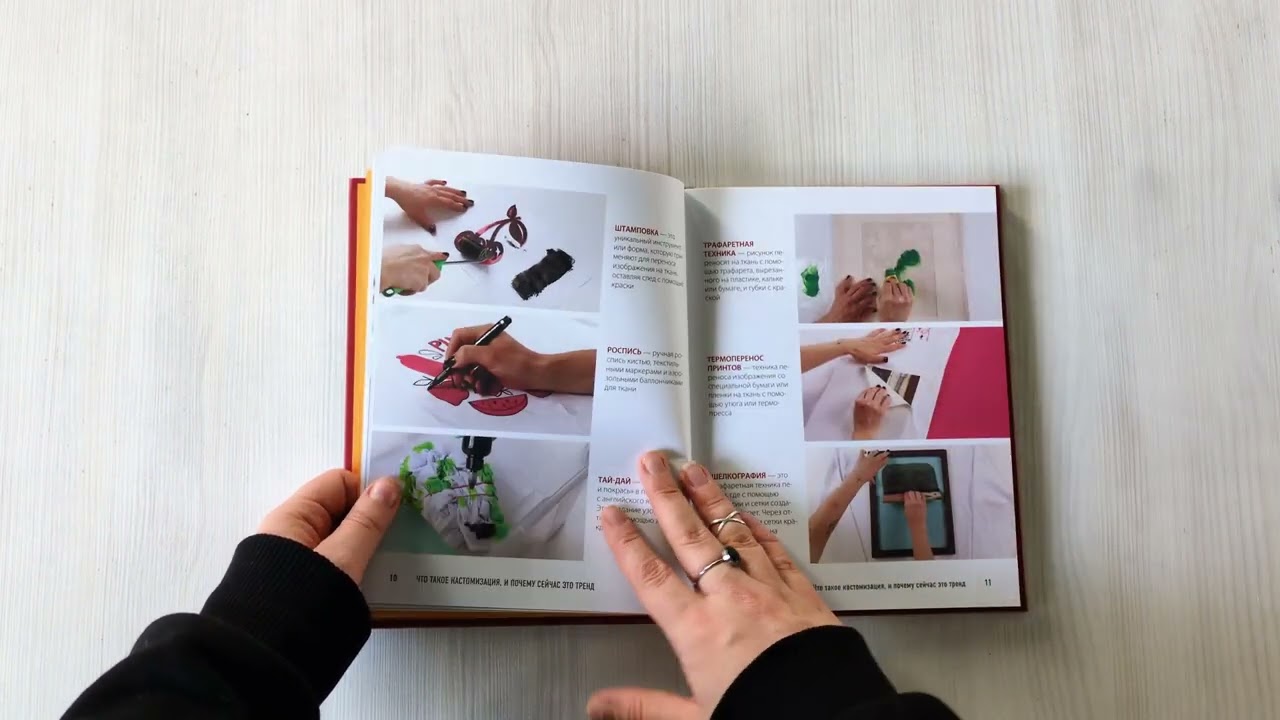 Книга Принты на ткани от А до Я. Индивидуальный дизайн одежды и аксессуаров. Полный практический курс по шелкографии и другим техникам кастомизации (Дарья Коваленко) — 3